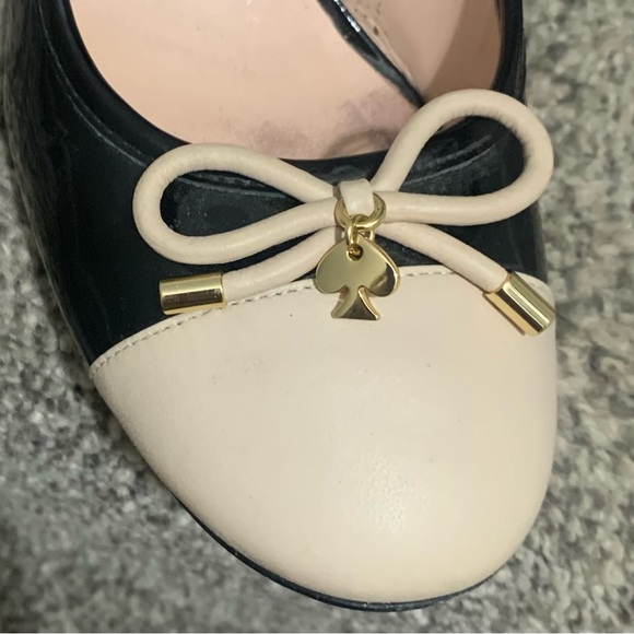 Kate Spade New York Kacey Black Patent Shale Napa Wedge Pumps - Picture 7 of 11